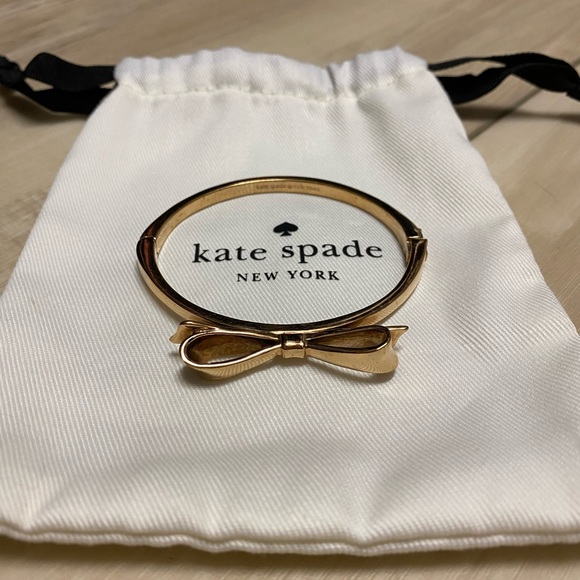 kate spade Jewelry Kate Spade Gold Bow Bracelet Bangle Poshmark
